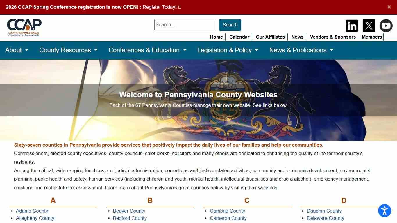 CCAP - Pennsylvania County Websites