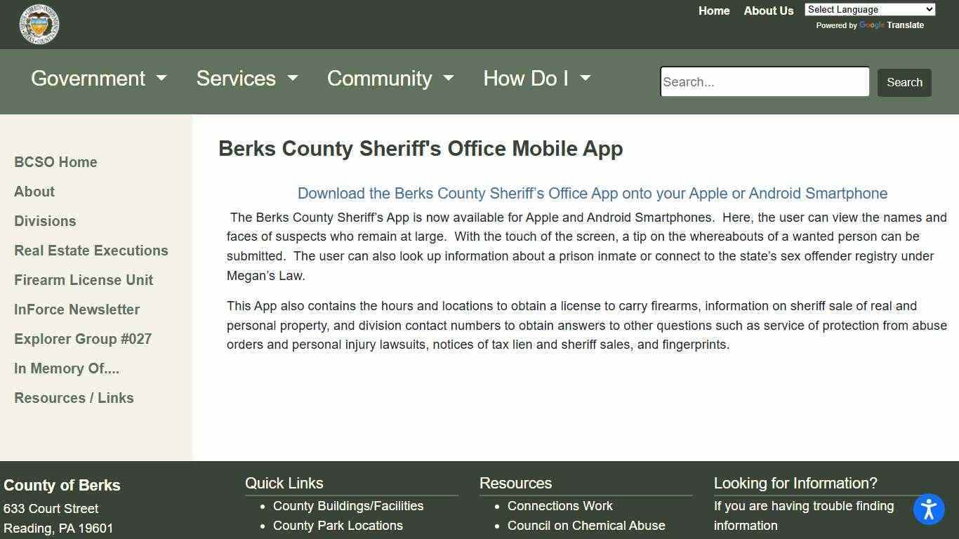 Berks County - Mobile App